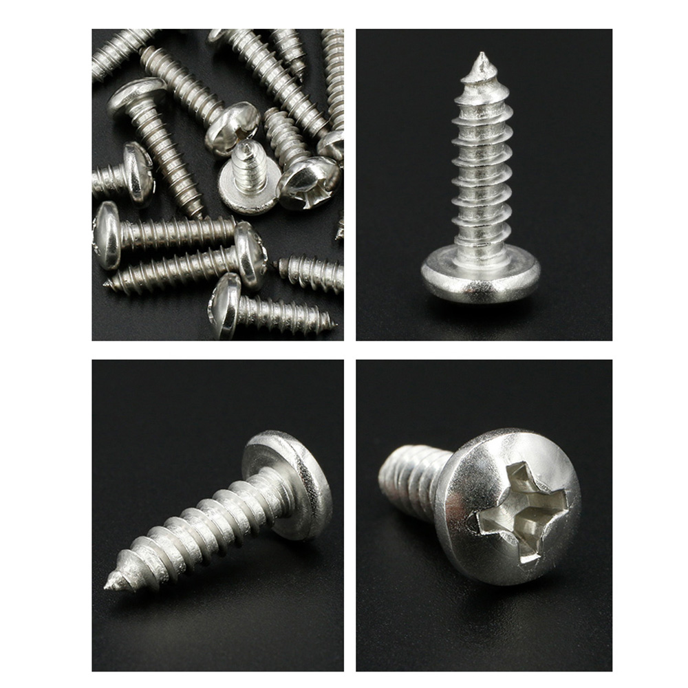 Furniture Joinery Hardware - M3-M8 Self-Tapping Timber Screws 100Pc 304Stainless