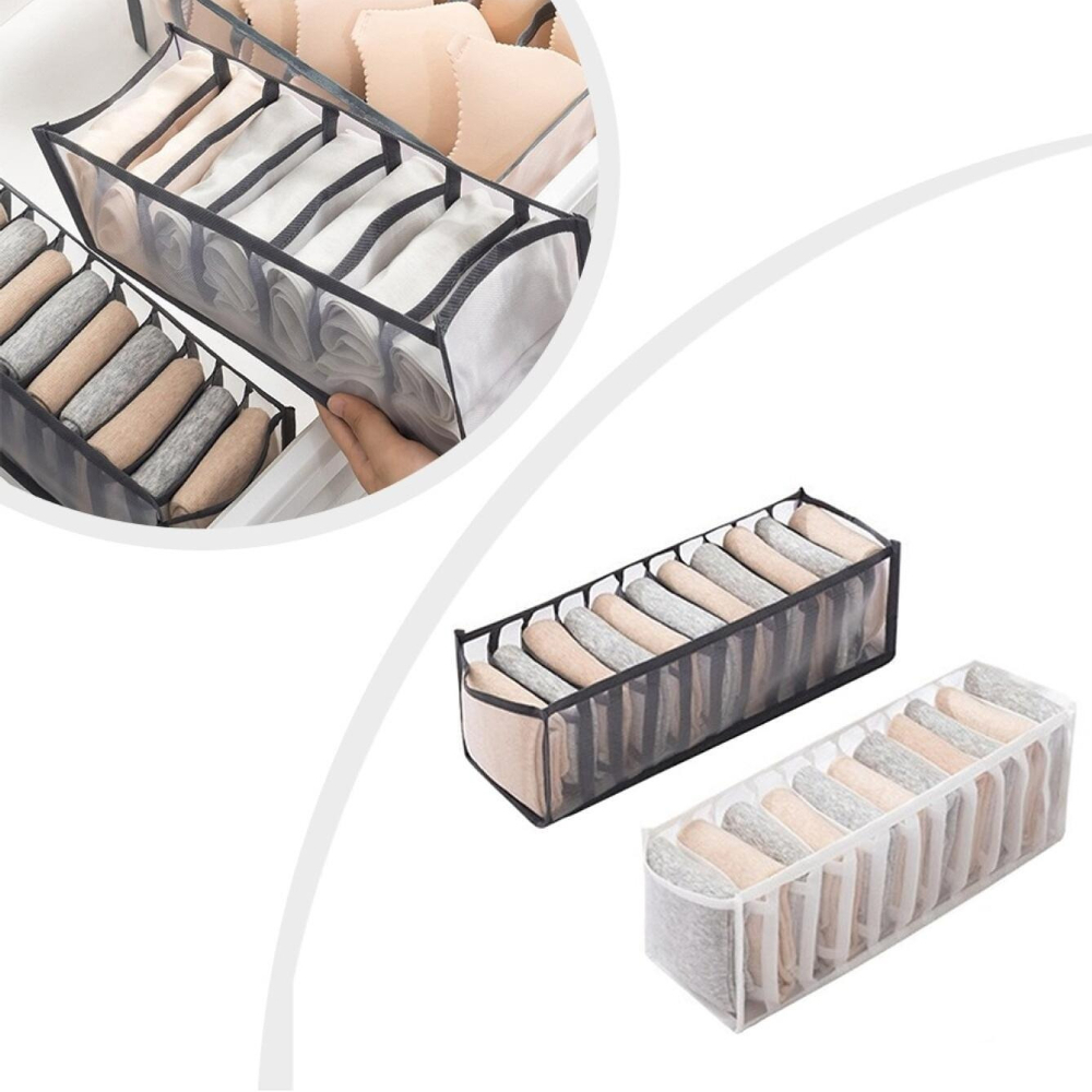 7 Grids Underwear Drawer Organ - đánh giá và giá Drawer Organizer Peg