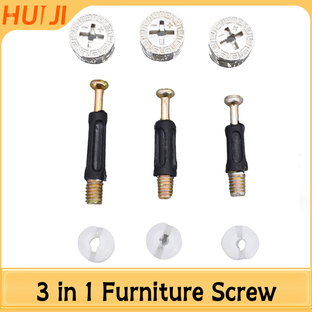 50/100Pcs 3 in 1 Furniture Con - đánh giá và giá Furniture Joinery Hardware