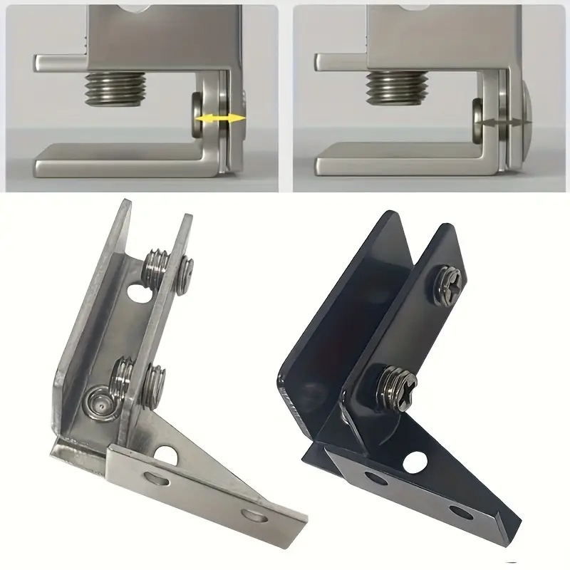 2pcs Non-Perforated Glass Door - đánh giá và giá Furniture Hardware Display