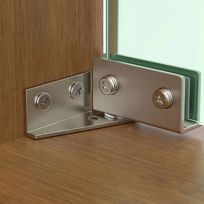 2pcs Non-Perforated Glass Door - đánh giá và giá Furniture Hardware Display