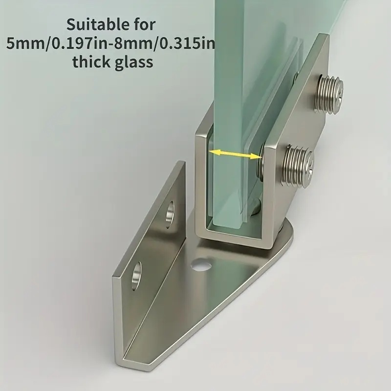 2pcs Non-Perforated Glass Door - đánh giá và giá Furniture Hardware Display