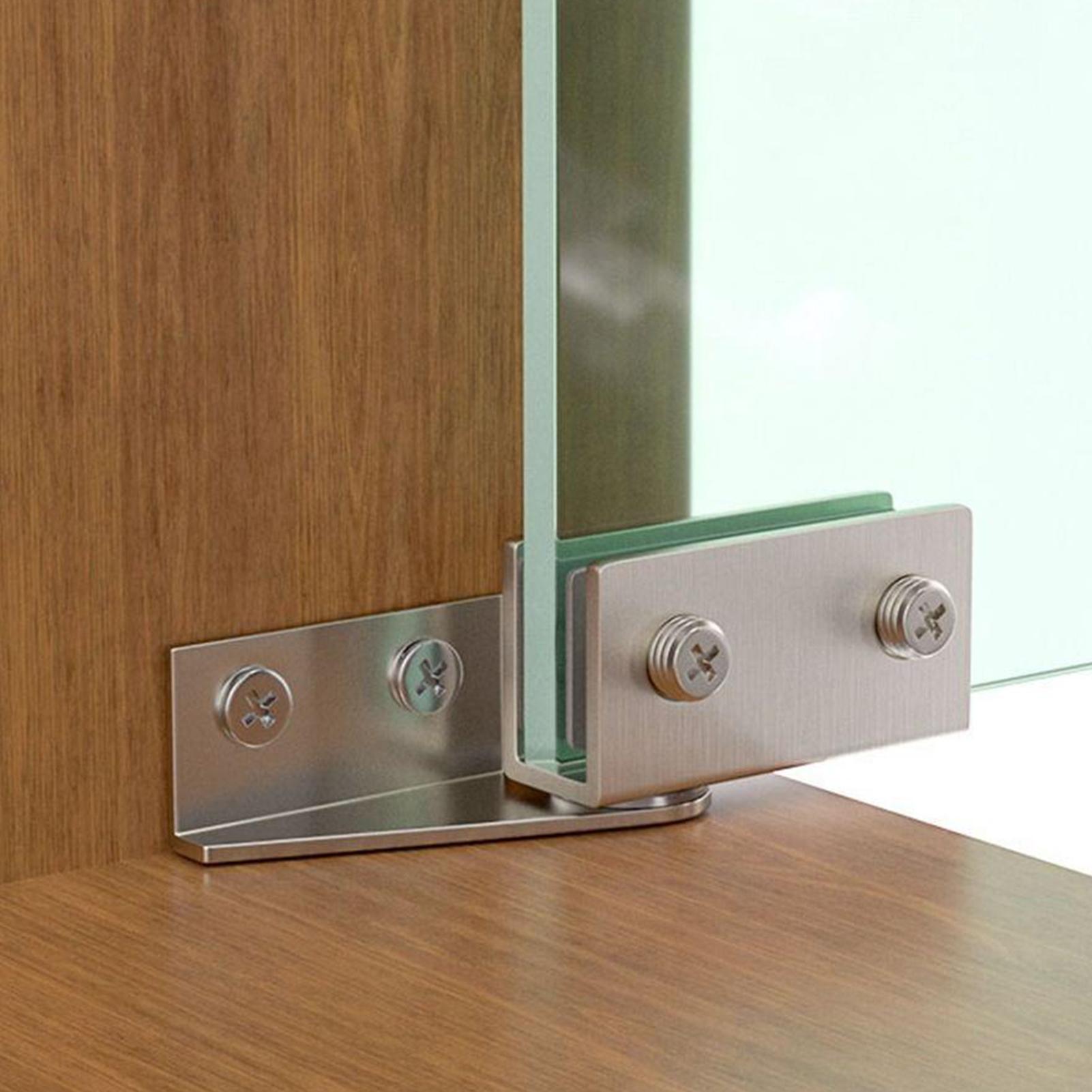 2pcs Non-Perforated Glass Door - đánh giá và giá Furniture Hardware Display