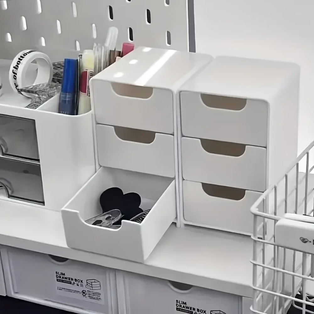 Chic 3-Tier Desk Organizer wit - đánh giá và giá Drawer Organizer Peg