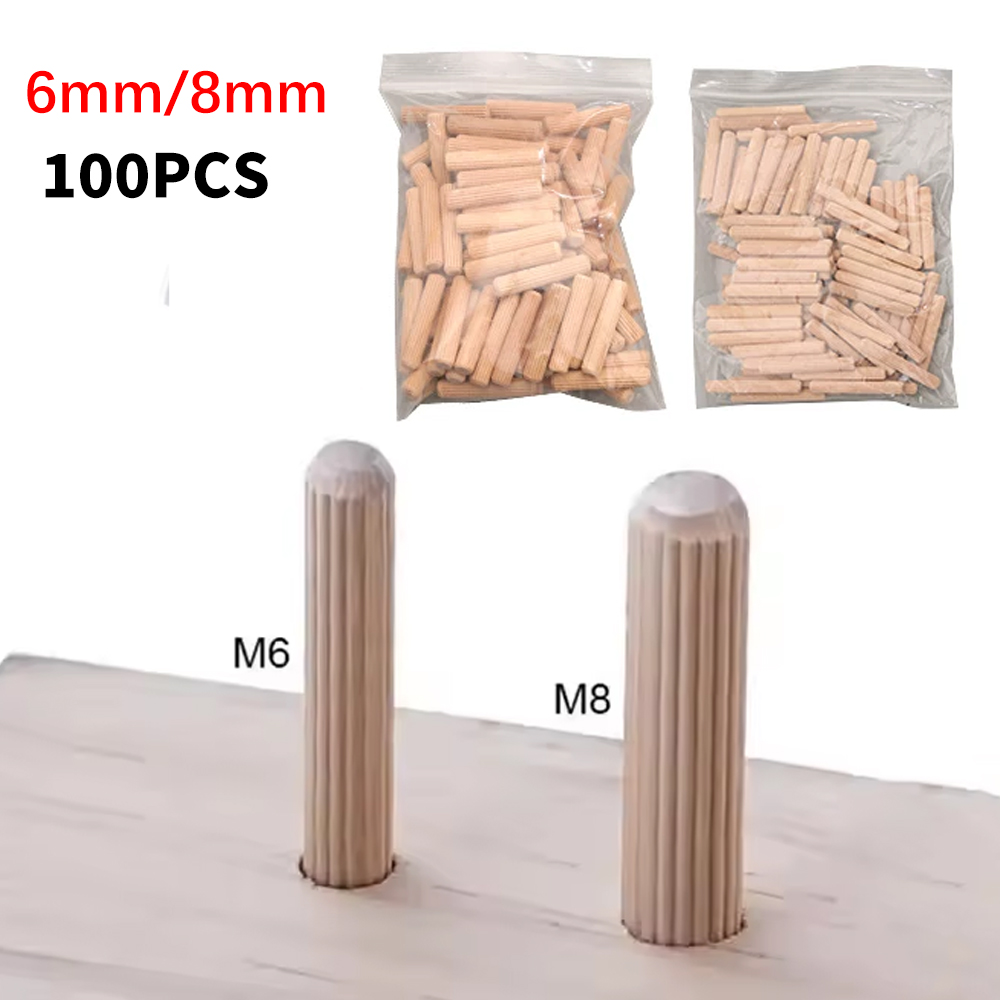 Wooden Dowel Pins 6/8mm Fluted - đánh giá và giá Furniture Joinery Hardware