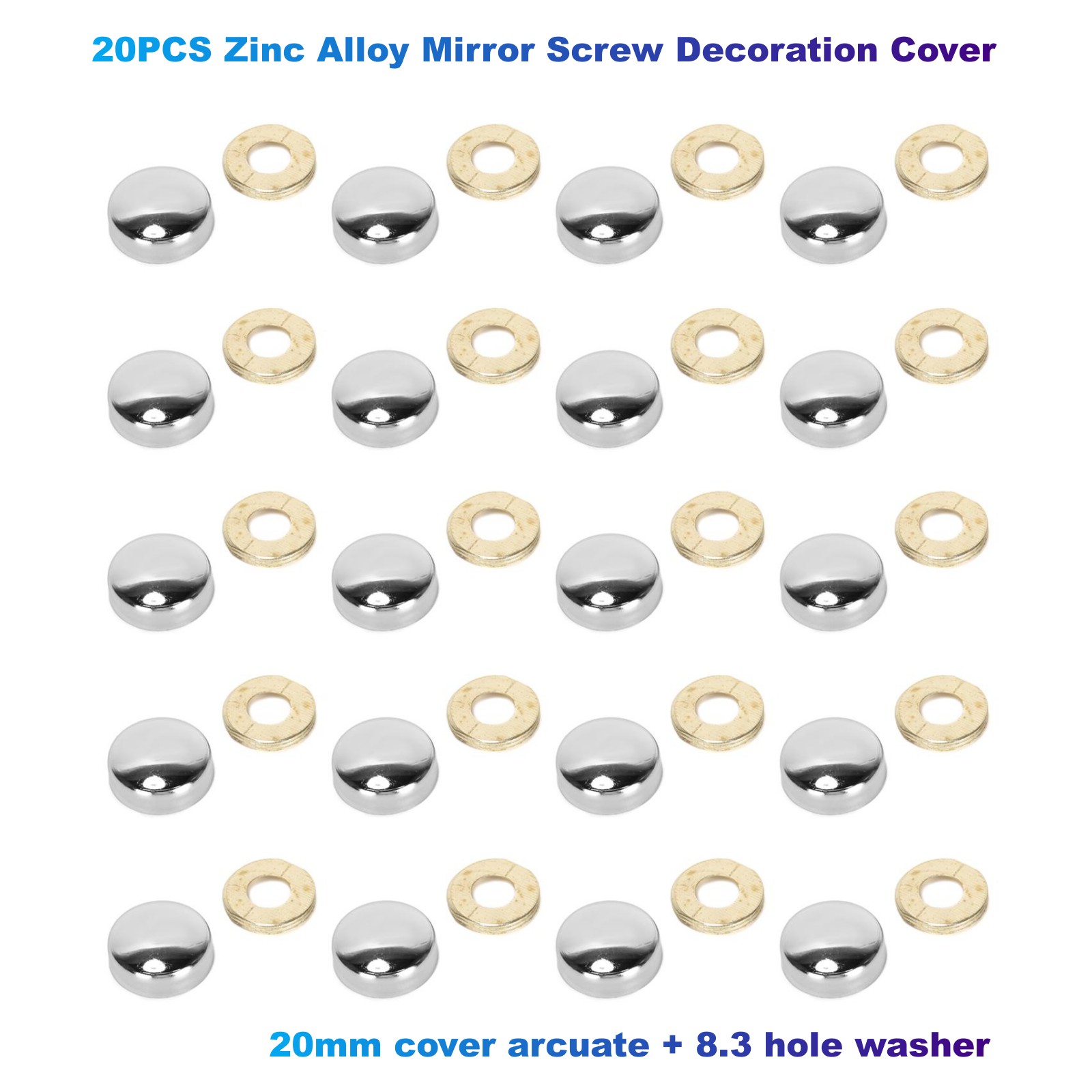 20PCS Zinc Alloy Mirror Screw  - đánh giá và giá Furniture Joinery Hardware
